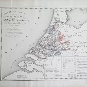 Nouvelle Carte de la Province de Hollande partie Méridionale