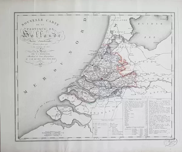 Nouvelle Carte de la Province de Hollande partie Méridionale