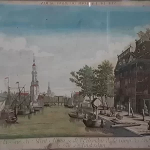 Vuë de la Tour de Mont Alban & de l'Echaudoir de la Comp des Ind. Occ. du coté du Tai, à Amsterdam