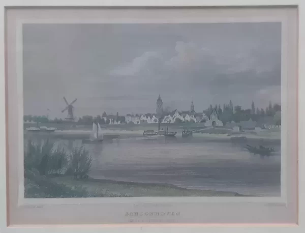 Schoonhoven van de rivierzijde gezien
