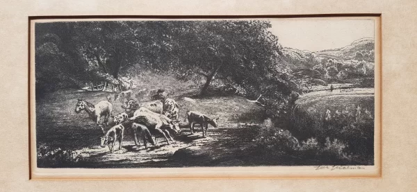 koeien en paard in landschap