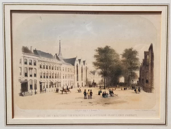 View from the ministry of finance the Kloosterkerk and Lange Voorhout