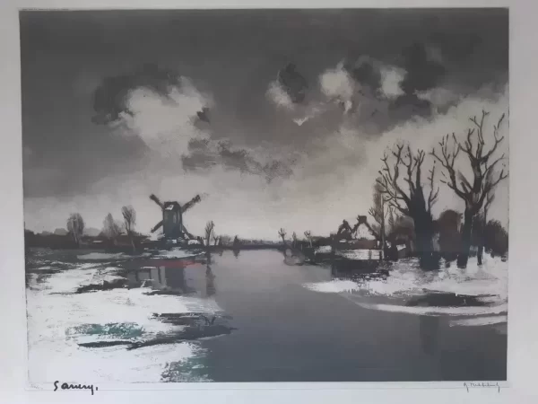 Winterlandschap aan de Leie