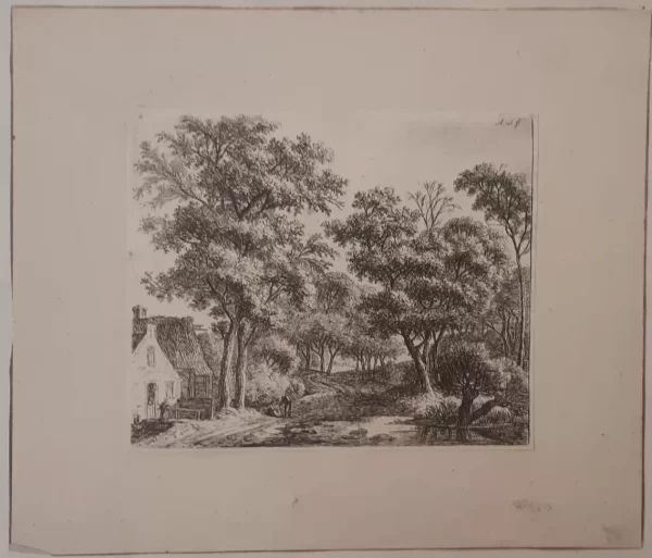 Gebouwen langs een bospad - Afbeelding 2