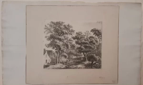 Gebouwen langs een bospad - Afbeelding 3