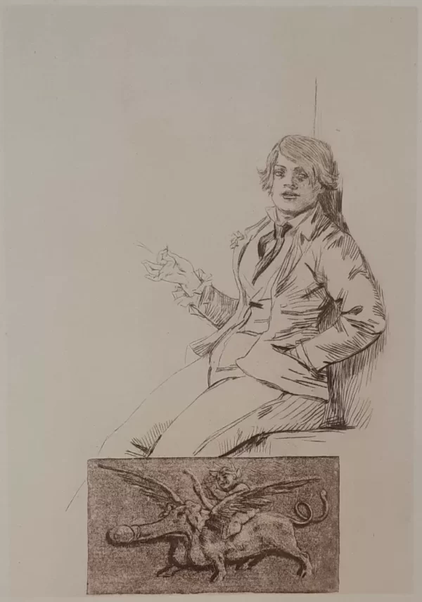 Félicien Rops, Mam’zelle Gavroche et la poésie érotique, gravure